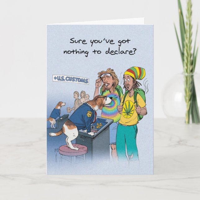 Carte Renifleur de beagle - anniversaire drôle (Devant)