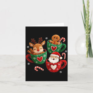 Carte Renne de Noël au pain d'épice en faux fil de la Sa