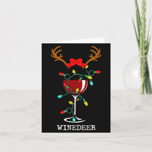 Carte Renne drôle Winedeer Reinbeer Couples assortis
