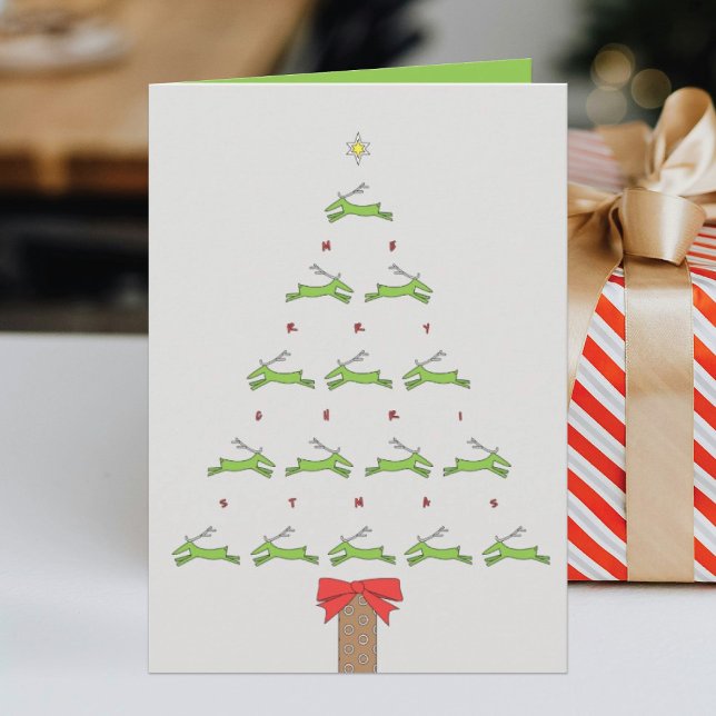 CARTE RENNE VOLANT NOËL (Créateur téléchargé)