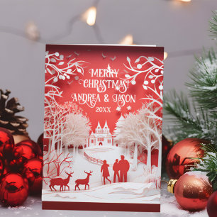 Carte Rennes et personnes 3D dans un village