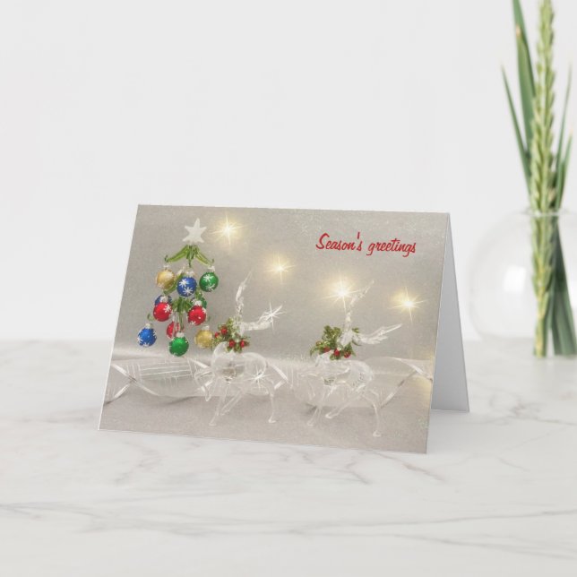 Carte Rennes et rubans en cristal (Devant)