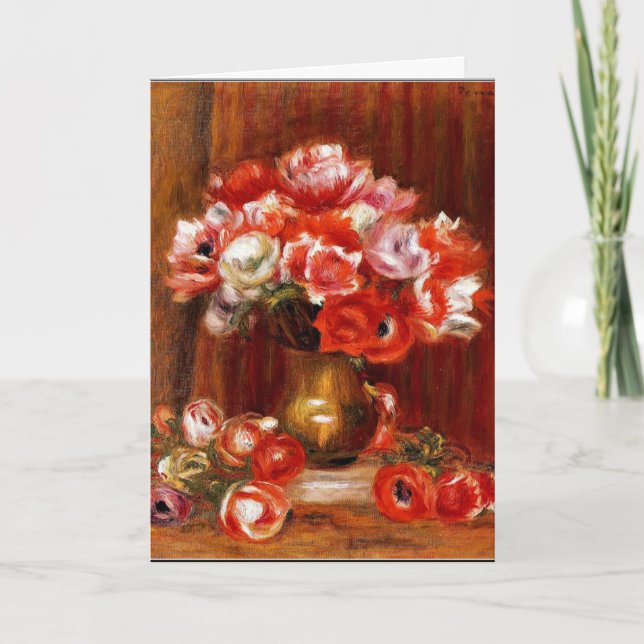 Carte Renoir - Anemones, 1909 (Devant)