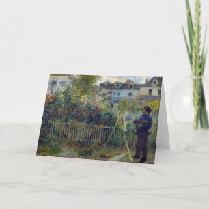 Carte Renoir - Claude Monet peignant dans son jardin