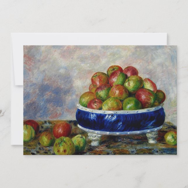Carte Renoir - Pommes dans un plat (Devant)
