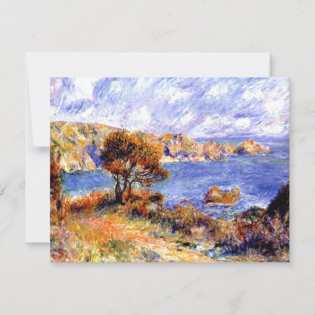Carte Renoir - Vue à Guernesey, célèbre peinture (Devant)