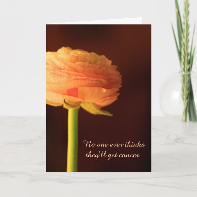 Carte Renoncule Fleur de Soutien et d'Encouragement pour (Devant)