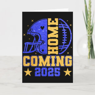 Carte Rentrée 2025 Hoco Football Maman Fille Bleu Or