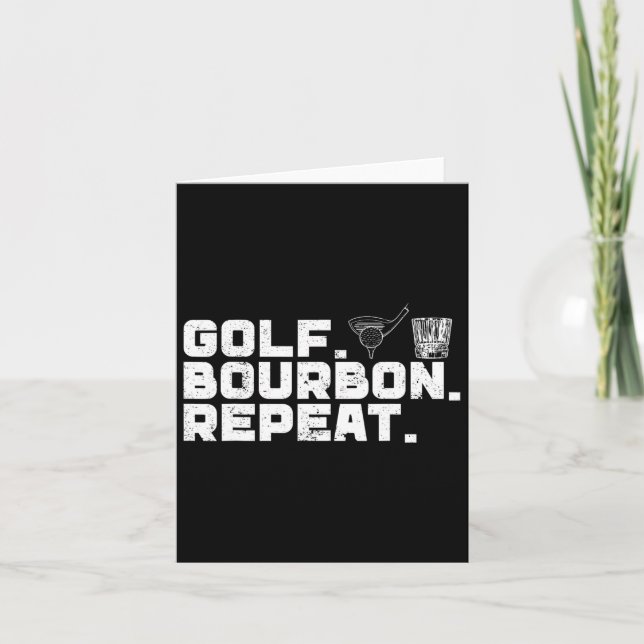 Carte Répéter Golf Bourbon Golf &amp; Bourbon Boire Lo (Devant)