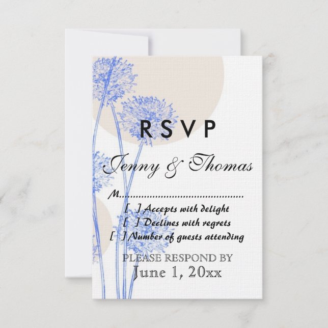 Carte-réponse RSVP (Devant)