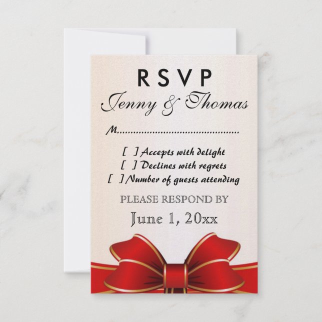 Carte-réponse RSVP (Devant)