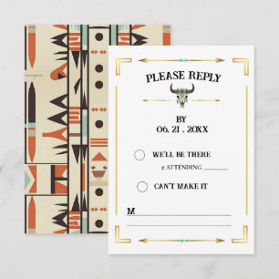 Carte-réponse Tatanka Bison Ranch de l'Ouest Yello