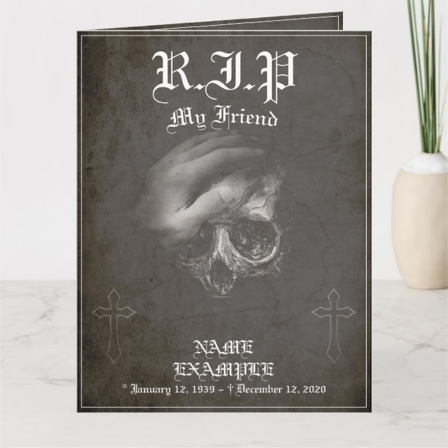 Carte Repose en paix mon ami - vintage (Devant)