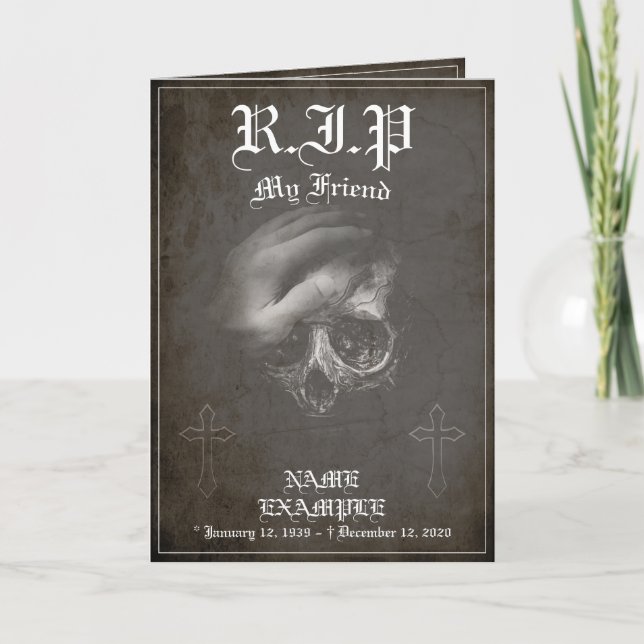 Carte Repose en paix mon ami - vintage (Devant)