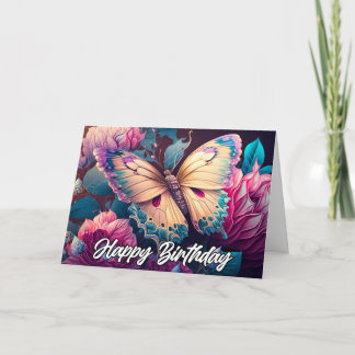Carte Repose papillon design Joyeux anniversaire