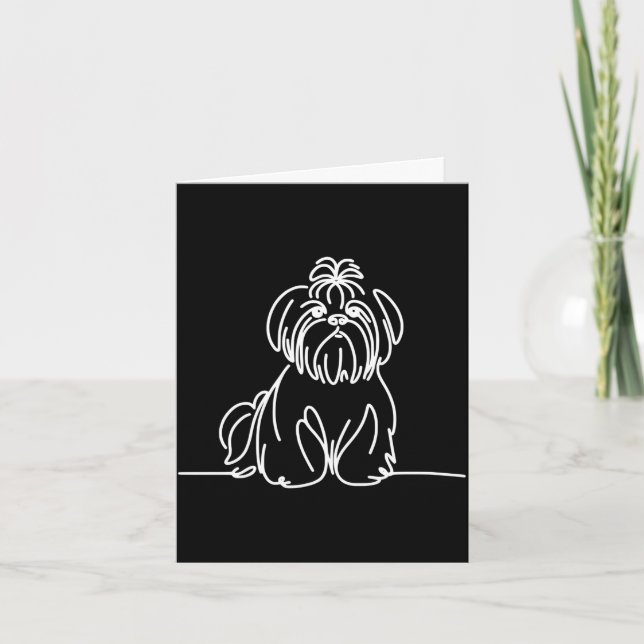 Carte représentation de ligne de shih tzu propriétaire d (Devant)