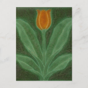 Carte Repro Jaune Vert Tulipe Art Nouveau Carrelag