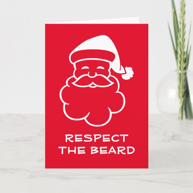 Carte Repsect the beard funny Père Noël (Devant)