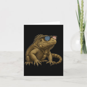 Carte Reptile incroyable avec costume de lunettes de sol