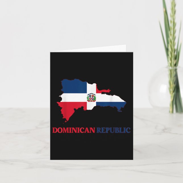 Carte République Dominicaine Drapeau Voyage Souvenir dom (Devant)