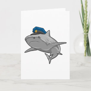 Carte Requin en policier Police