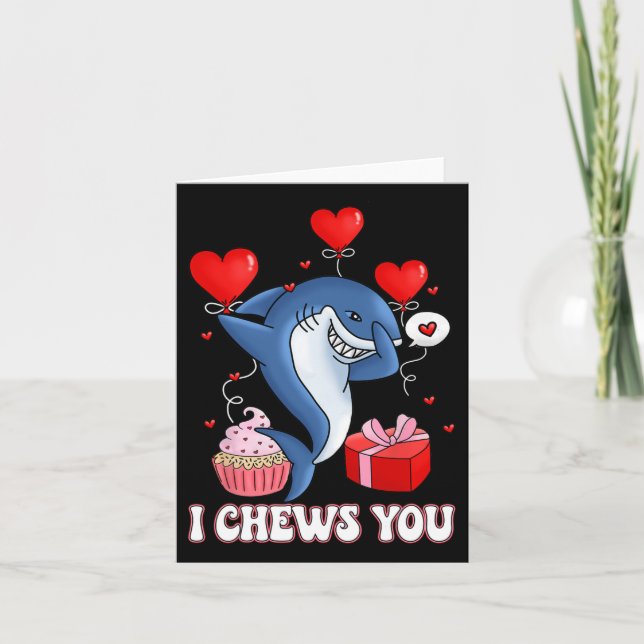 Carte Requin je vous mâche la Saint-Valentin drôle de co (Devant)