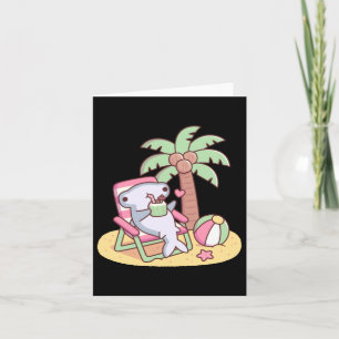 Carte Requin Marteau Mignon Se Détendant Sur Chaise De P