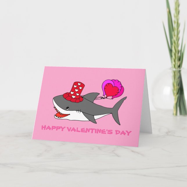 Carte Requin mignon de la Saint-Valentin (Devant)