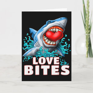 Carte Requin morsures d'amour Saint Valentin Requin Enfa