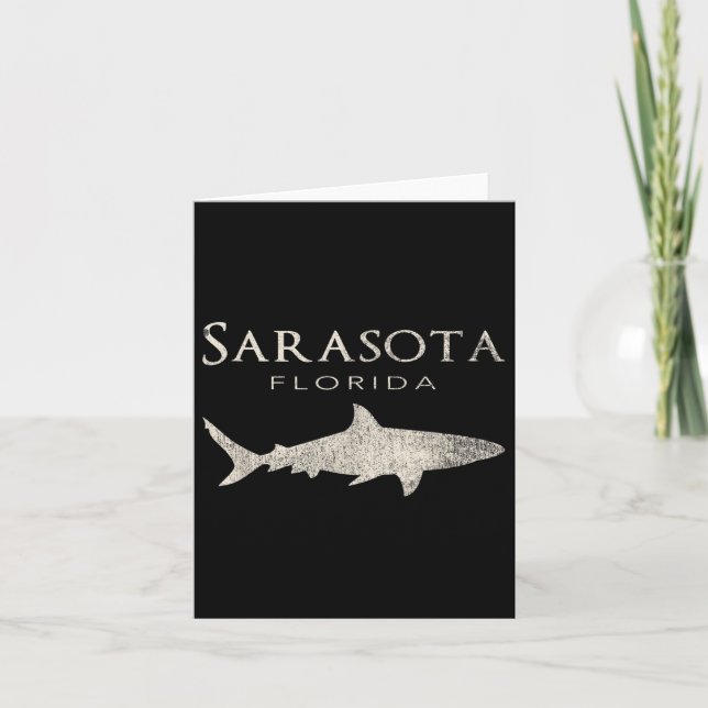 Carte Requin rétro Sarasota Floride  (Devant)