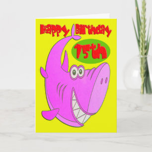 Carte Requin rose Quinzième anniversaire
