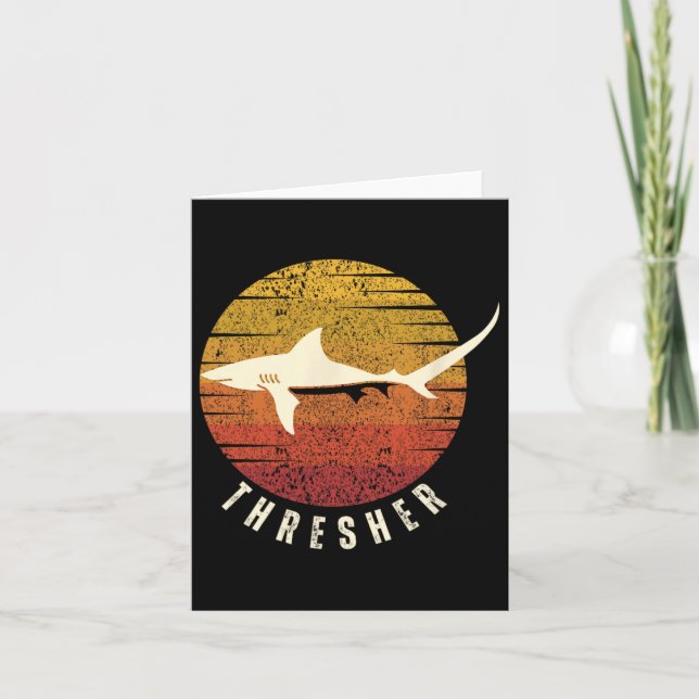 Carte Requin Thresher Requin Profond Mer Pêche Poisson O (Devant)