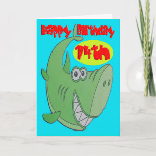 Carte Requin vert Quatorzième anniversaire