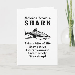 Carte Requins Poisson Mer Ailette De Requin Cool Cadeau 