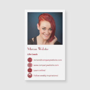 Carte réseau professionnelle Life Coach Magnet