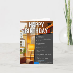 Carte Réseaux Wi-Fi Salutations d'anniversaire