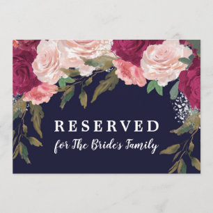 carte réservée à la famille de la mariée modifiabl