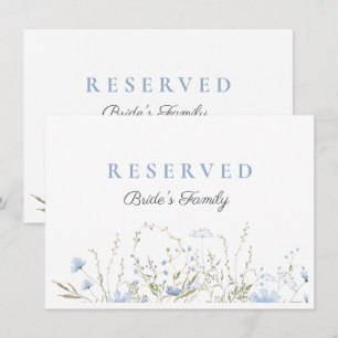 Carte Réservée Mariage Périwinkle Fleur sauvage bl