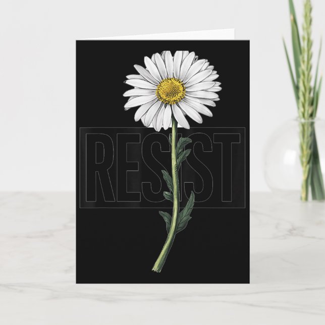 Carte Resist Floral Anti Trump Litical Resistance Daisy  (Devant)
