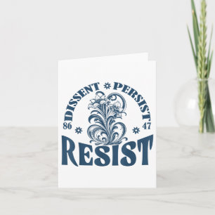Carte Résister 8647 Dissidence Persiste Anti Trump Flora