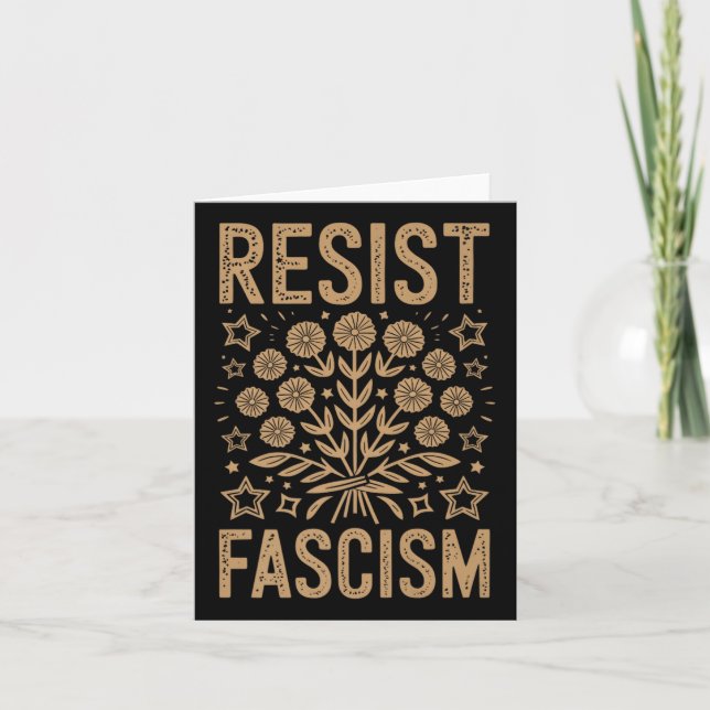 Carte Résister à la protestation contre le fascisme Trum (Devant)