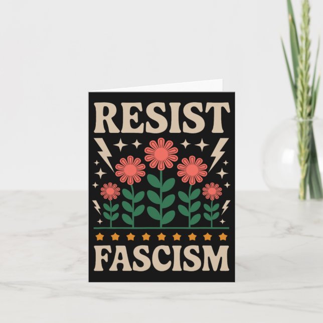 Carte Résister à la protestation contre le fascisme Trum (Devant)