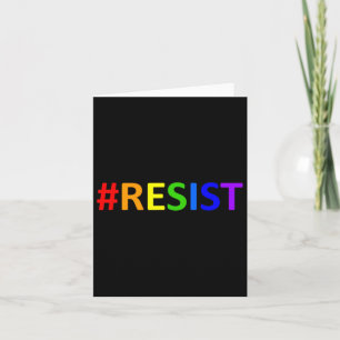 Carte #résister à la résistance de Lgbtq Rainbow Anti-tr