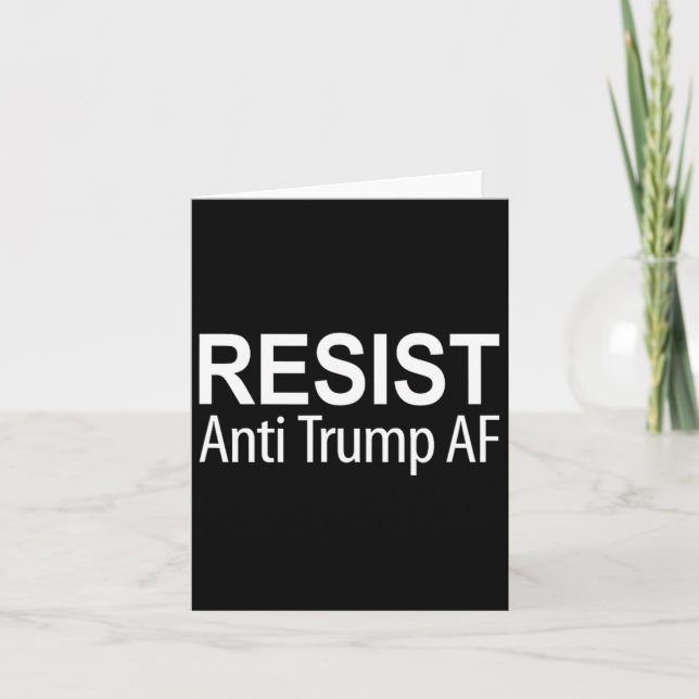 Carte Résister - Anti Trump Af - (Devant)