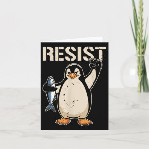 Carte Résister au pingouin activisme femmes hommes 