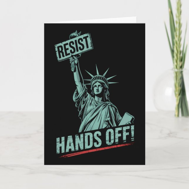 Carte Résister – protester Hands Off Statue de la Libert (Devant)