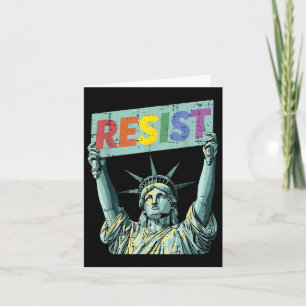 Carte Résister Rainbow Statue Liberty Manifestation Lgbt
