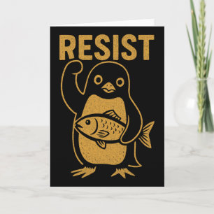 Carte Résister Résistance de pingouin rebelle Protester 