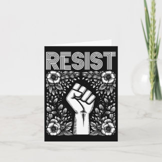 Carte Résistez à la flamme de la fleur Boho anti Trump M