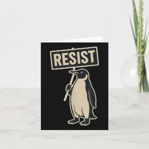 Carte Résistez À La Manifestation De Pingouin Contre Les